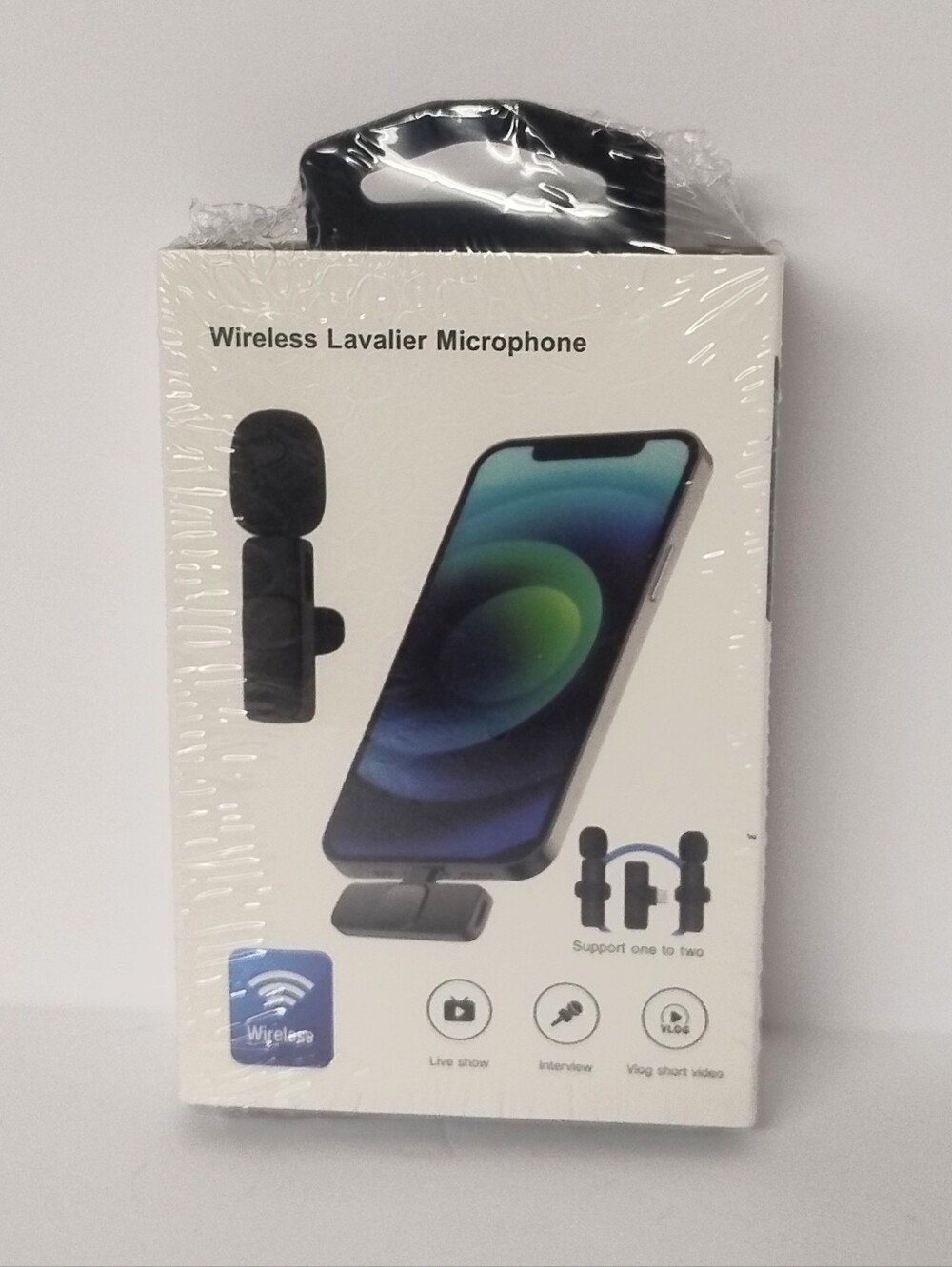 Wireless Lavalier Microphone In Black